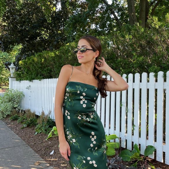 Reformation Frankie Silk Dress + Buena - Picture 2 of 15